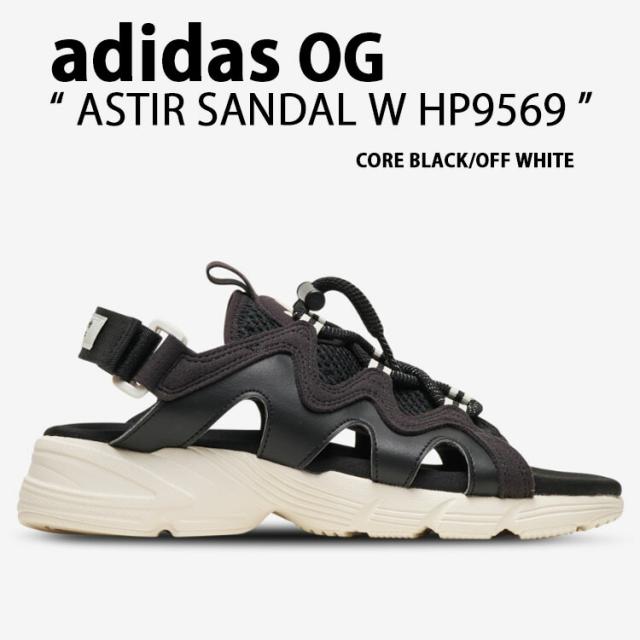 adidas originals アディダス レディース サンダル ASTIR SNDL W BLACK WHITE HP9569 スポーツサンダル アスター サンダル ストラップ