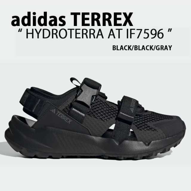 adidas アディダス サンダル TERREX HYDROTERRA AT SANDALS IF7596 テレックス スポーツサンダル BLACK GRAY アウトドアサンダル