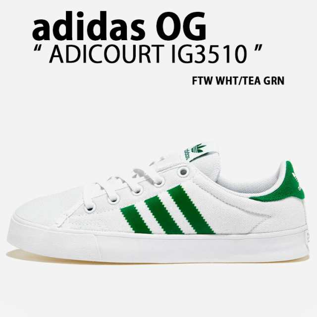 adidas originals アディダス スニーカー ADICOURT IG3510 アディコート WHITE GREEN ホワイト グリーンの通販は