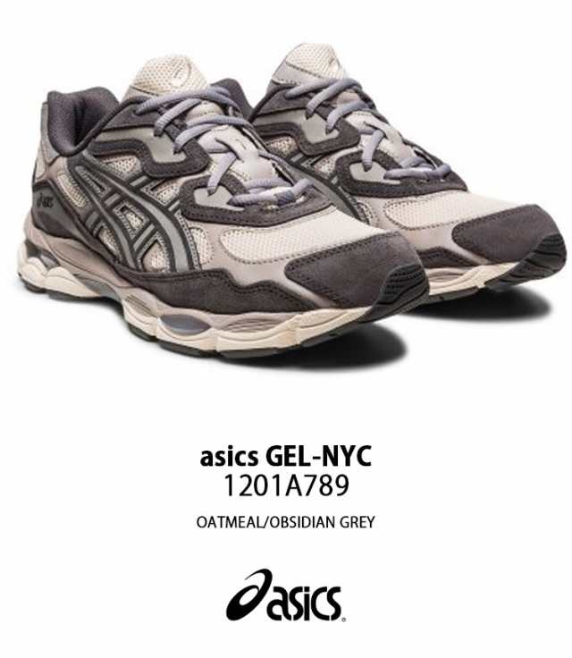 asics アシックス スニーカー GEL-NYC OATMEAL OBSIDIAN GREY 1201A789