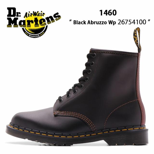 Dr.Martens ドクターマーチン 8ホールブーツ レザーブーツ 1460 8EYE BOOTS 26904003 1460 Abruzzo Wp BLACK x BROWN ブラック Abruzzo レザー