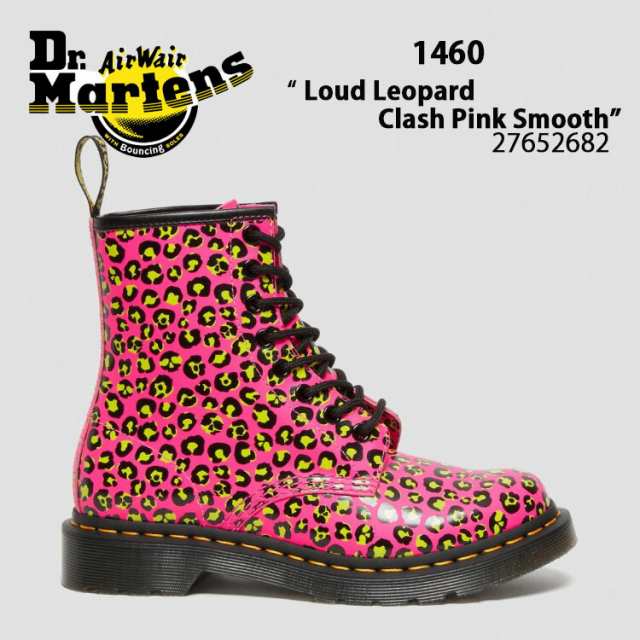 Dr.Martens ドクターマーチン 8ホールブーツ レザーブーツ 1460 8EYE BOOTS 27652682 1460 Leopard Pink レオパード ピンク 豹柄 ヒョウ