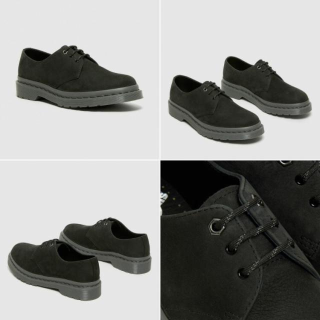 Dr.Martens ドクターマーチン レザーシューズ  1461 Black Milled Nubuck Wp 27672001 3