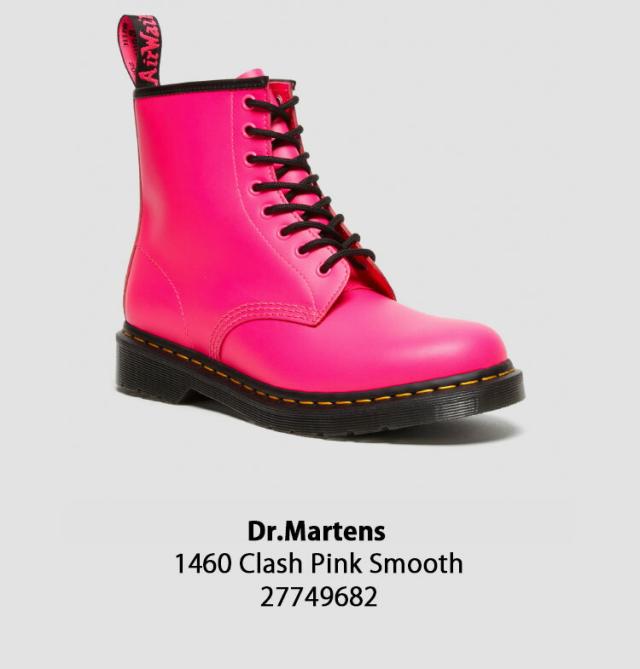 ドクターマーチン ピンク 8ホール 1460 Dr. Martens】1460 J 8 ホール ブーツ（17cm～21cm）ピンク (Dr