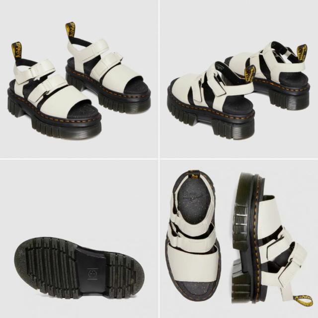 Dr.Martens ドクターマーチン サンダル ストラップサンダル Ricki 3-strap sandal Cobblestone Grey Nappa Lux 30572055 グレー