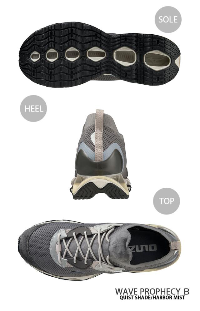 Mizuno ミズノ スニーカー WAVE PROPHECY Β D1GA227602 ウエーブプロフェシー ベータ GREY OFF WHITE グレー オフホワイト シューズ ランニングシューズ ジョギングスニーカー メンズ 男性用_2