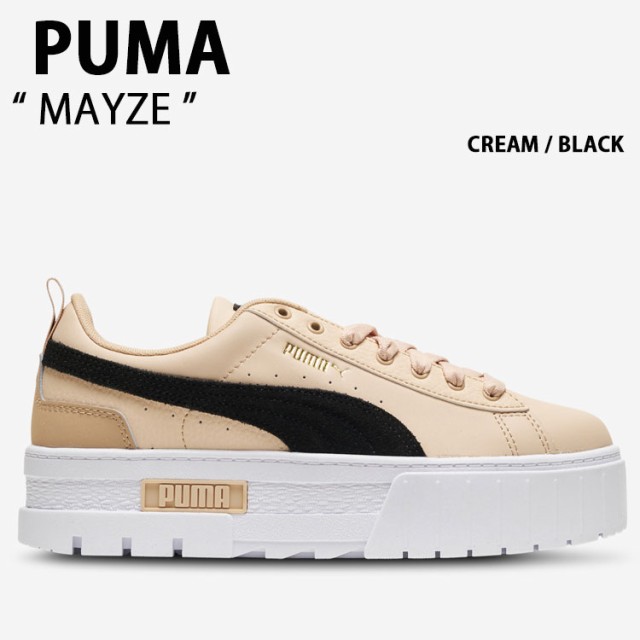 PUMA プーマ シューズ MAYZE CREAM BLACK メイズ クリーム ブラック シューズ 厚底スニーカー レディース 女性用