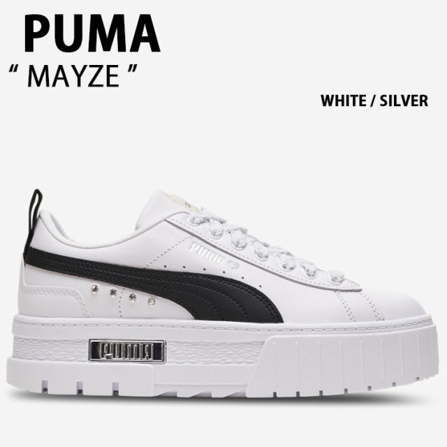 PUMA プーマ シューズ MAYZE WHITE SILVER メイズ ホワイト シルバー ダイア シューズ 厚底スニーカー レディース 女性用