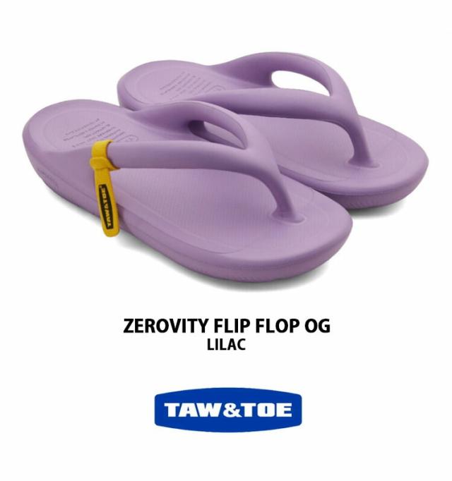 TAW＆TOE トー＆トー サンダル FLIP FLOP ZEROVITY OG LILAC PURPLE フリップフロップ 一体型サンダル 一体形成_2