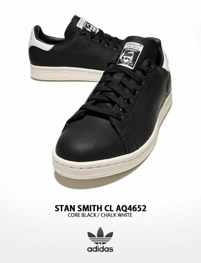adidas Originals アディダス オリジナルス スニーカー STANSMITH CL AQ4652 BLACK WHITE スタンスミス マットレザー レザースニーカー_1