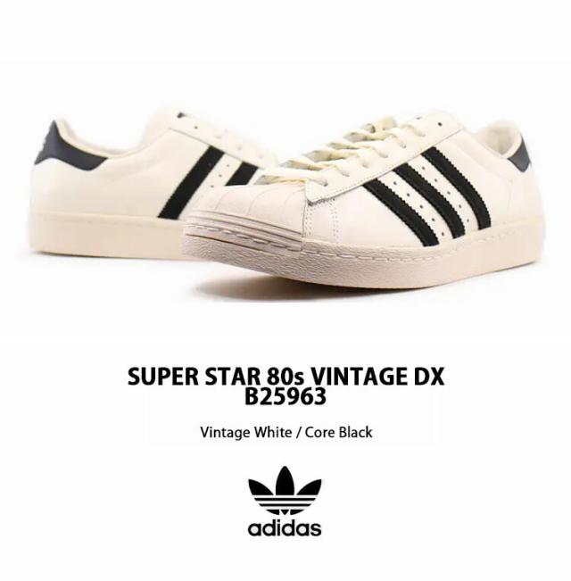 adidas originals アディダス スニーカー SUPERSTAR 80s VINTAGE DX WHITE BLACK B25963 スーパースター ビンテージ シューズ レザー 本革_1