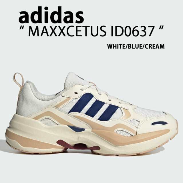 adidas アディダス スニーカー MAXXCETUS WHITE BLUE CREAM ID0637 マックスキャターズ ダッドシューズ デイリーシューズ ホワイト ブル