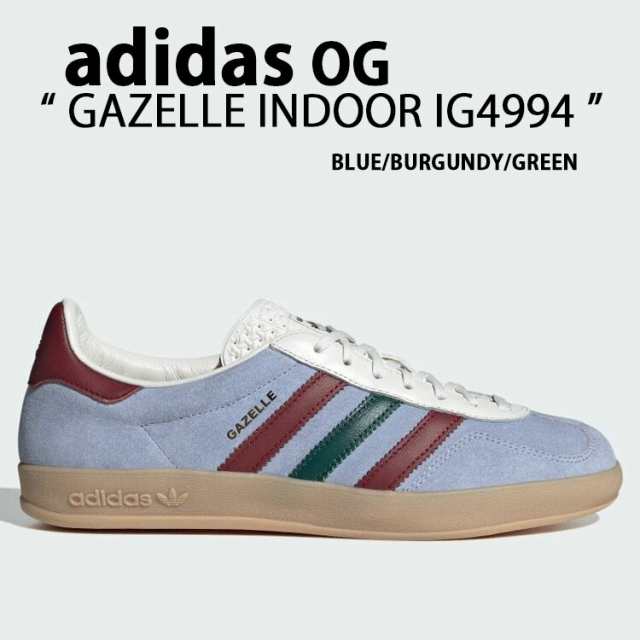 adidas originals アディダス スニーカー GAZELLE INDOOR IG4994 ガゼル インドア BLUE BURGUNDY GREEN シューズ レザースウェード 本革