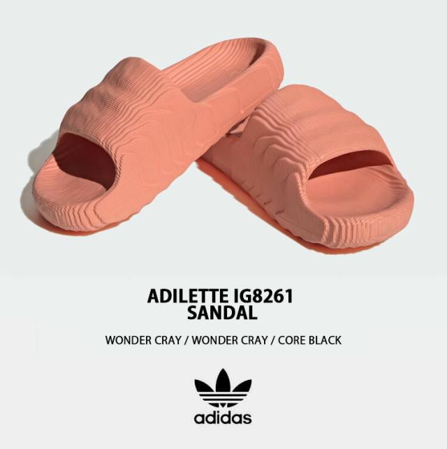 adidas originals アディダス オリジナルス サンダル ADILETTE 22 SLIDE SANDAL CLAY PINK IG8261 アディレッタ スライドサンダル シャワーサンダル ピンク_1