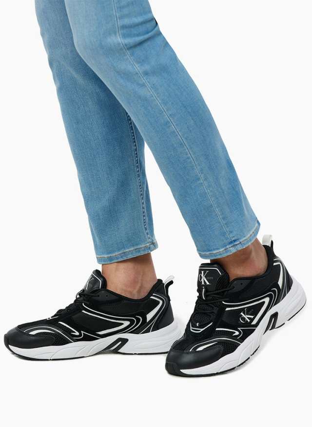 Calvin Klein カルバンクライン スニーカー KYOTO SNEAKER BLACK CK シューズ レザー 本革 YM00589 0GM