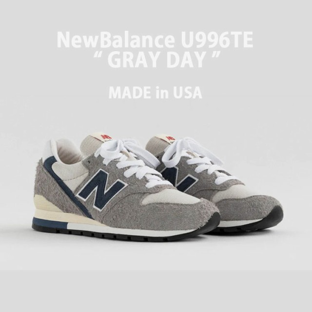 New Balance ニューバランス スニーカー U996TE GRAY NAVY MADE IN USA シューズ NEWBALANCE996 グレー ネイビー レザー スウェード 本革