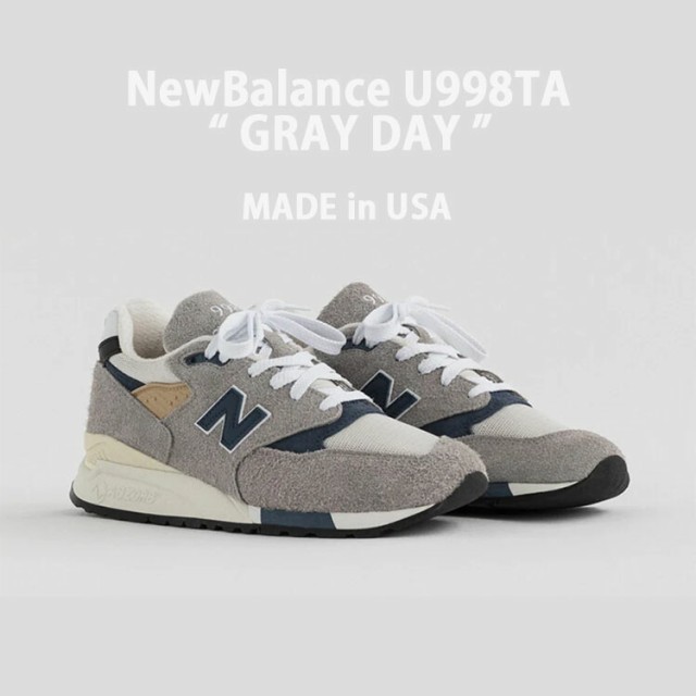 New Balance ニューバランス スニーカー U998TA GRAY NAVY MADE IN USA シューズ NEWBALANCE998 グレー ネイビー レザー スウェード 本革