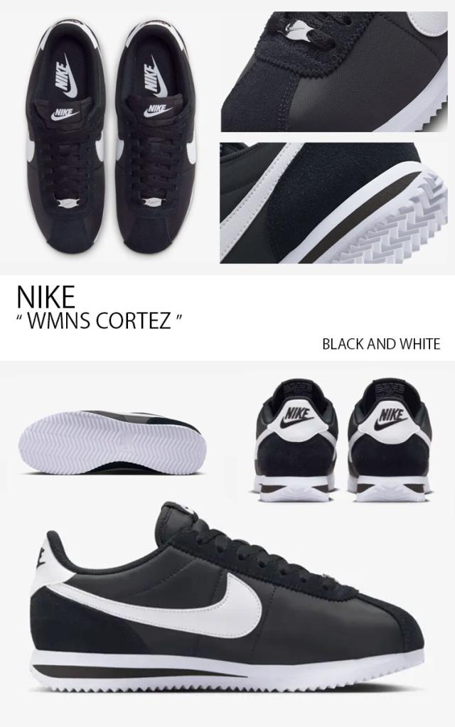 NIKE ナイキ スニーカー WMNS CORTEZ ウィメンズ コルテッツ DZ2795-001 ランニングシューズ ブラック ホワイト メンズ レディース