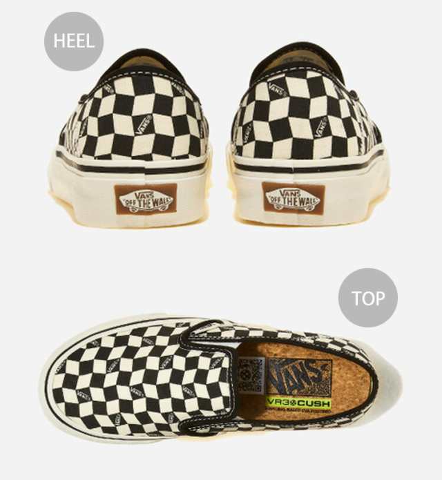 VANS バンズ スニーカー SLIP-ON VR3 SF CHECKERBOARD BLACK