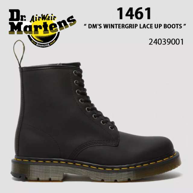 Dr.Martens ドクターマーチン 8タイ ブーツ 1460 DM’S WINTERGRIP LACE UP BOOTS 24039001 BLACK SNOWPLOW ウィンターグリップブーツ ブ