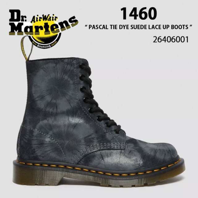 Dr.Martens ドクターマーチン 8ホールブーツ レザー 1460 PASCAL TIE DYE SUEDE LACE UP BOOTS 26406001 BLACK+CHARCOALの通販は