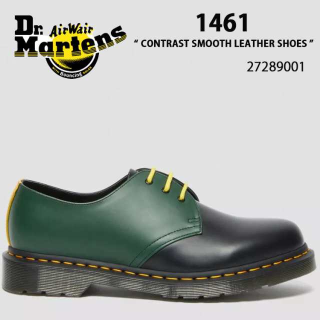 Dr.Martens ドクターマーチン レザーシューズ 1461 CONTRAST SMOOTH LEATHER SHOES BLACK SMOOTH 27289001 3ホール シューズ