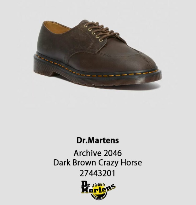 Dr.Martens ドクターマーチン 5ホールシューズ Archive 2046 Dark