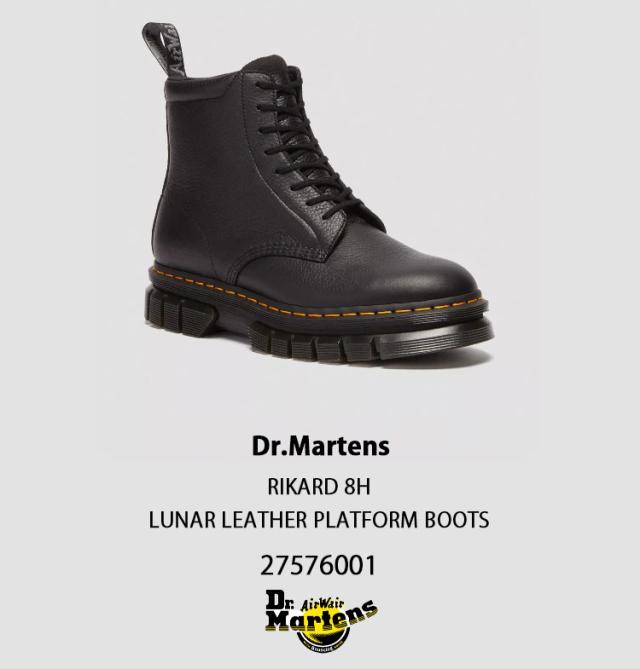 Dr.Martens ドクターマーチン ブーツ Rikard 8H シューズ BLACK LUNAR 27576001 リカルド 8ホール ブーツ ブラック メンズ_1