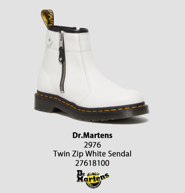 Dr.Martens ドクターマーチン チェルシーブーツ 2976 Twin Zip White