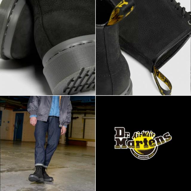 Dr.Martens ドクターマーチン 8ホールブーツ スウェードレザーブーツ 1460 Black Milled Nubuck Wp 27671001 ブラック ヌバック Dr.Martens ドクターマーチン 8ホールブーツ スウェードレザーブーツ