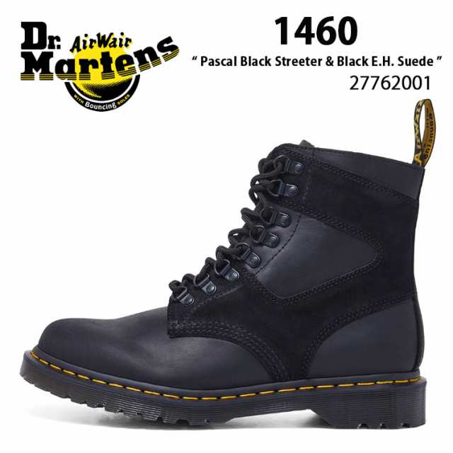 Dr.Martens ドクターマーチン 8タイ ブーツ 1460 Pascal Black Streeter & Black E.H. Suede  27762001 スウェードレザー - マウンテンブーツ