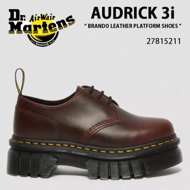 Dr.Martens ドクターマーチン レザーシューズ  AUDRICK 3 EYE BRANDO LEATHER PLATFORM SHOES 27815211 CHARRO BRANDO 3ホール 厚底 シューズ ブラウンの通販は 27,990円