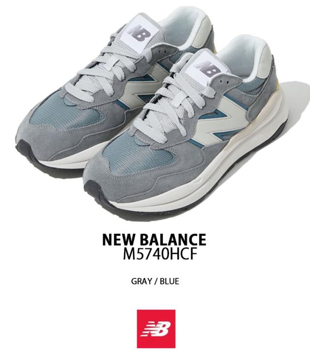 New Balance ニューバランス スニーカー M5740HCF NEWBALANCE M57/40 GRAY BLUE シューズ NEWBALANCE5740 ニューバランス5740 ビッグN レザー 本革_1