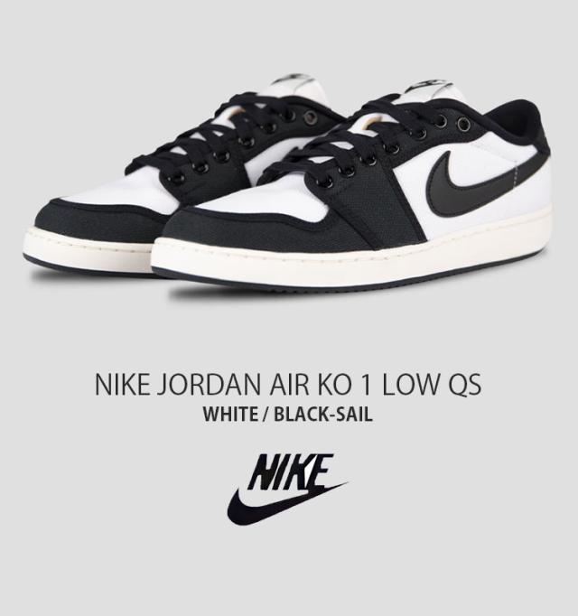 NIKE ナイキ スニーカー JORDAN AIR KO 1 LOW QS ジョーダン エア 1 ロー DX4981-100 ホワイト ブラック パンダ メンズ レディース