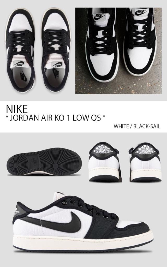 NIKE ナイキ スニーカー JORDAN AIR KO 1 LOW QS ジョーダン エア 1 ロー DX4981-100 ホワイト ブラック パンダ メンズ レディース