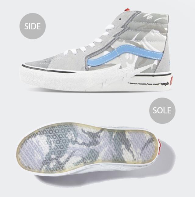 VANS バンズ スニーカー SK8-HI AAPE GREY BLUE VN0A5JIVY31 スケート 