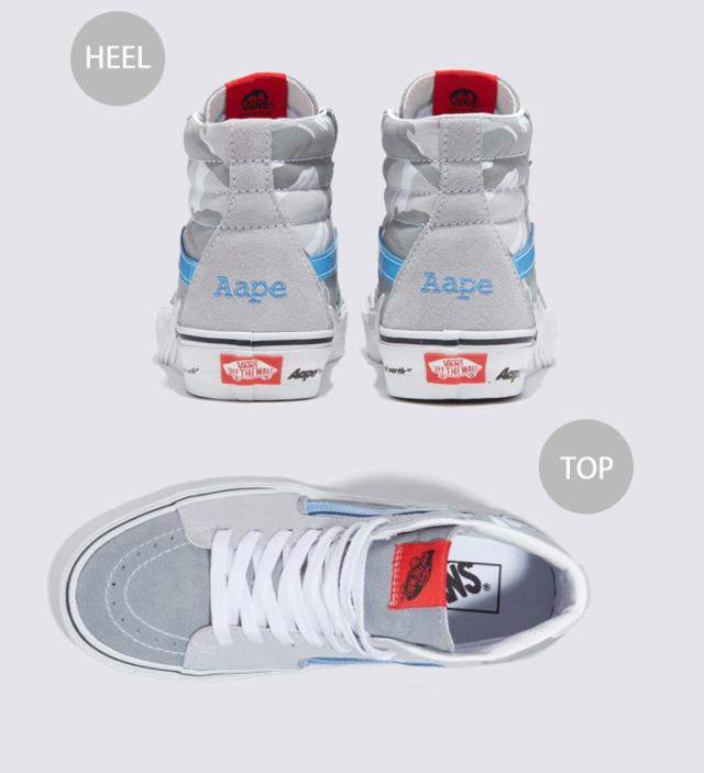 VANS バンズ スニーカー SK8-HI AAPE GREY BLUE VN0A5JIVY31 スケート 