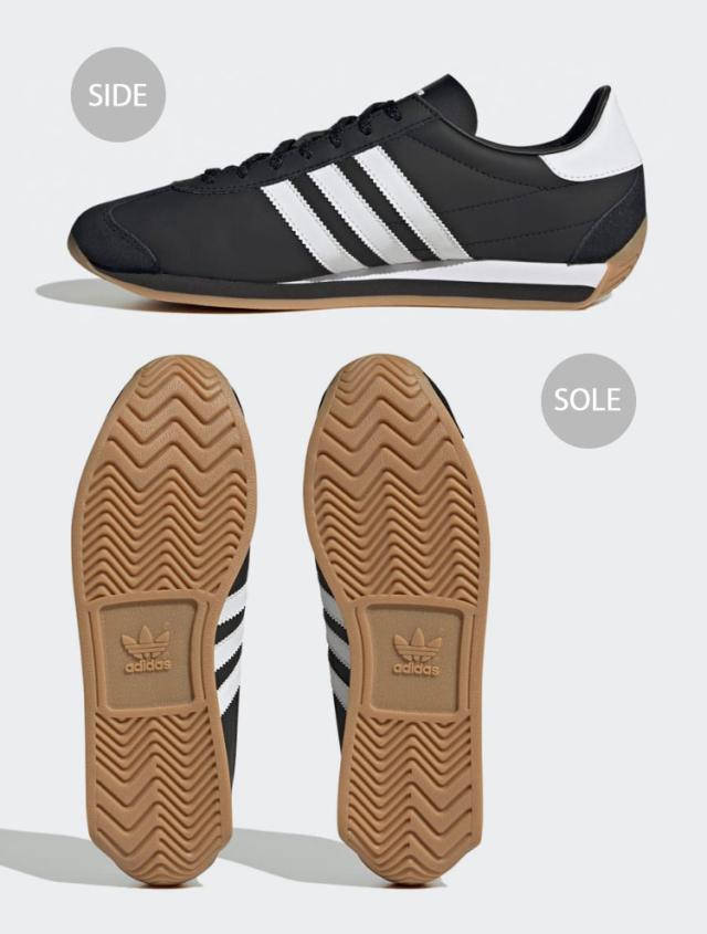 adidas originals アディダス スニーカー COUNTRY OG IE4231 カントリー オリジナル BLACK WHITE シューズ レザーアッパー 本革 ブラック_2
