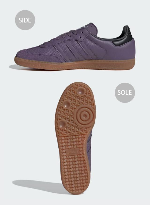 adidas originals アディダス スニーカー SAMBA OG IE7012 サンバ オリジナル VIOLET CARBON WHITE シューズ レザーアッパー 本革 バイオレット カーボン_2