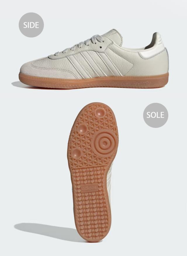 adidas originals アディダス スニーカー SAMBA OG IE7013 サンバ オリジナル ALUMINIUM WHITE BEIGE シューズ レザー 本革 アルミニウム_2