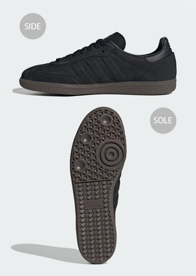 adidas originals アディダス スニーカー SAMBA IG1237 サンバ BLACK GUM シューズ レザーアッパー スエード ブラック ガムラバーソール_2