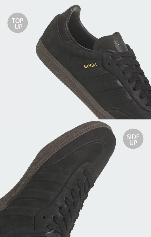 adidas originals アディダス スニーカー SAMBA IG1237 サンバ BLACK GUM シューズ レザーアッパー スエード ブラック ガムラバーソール_4