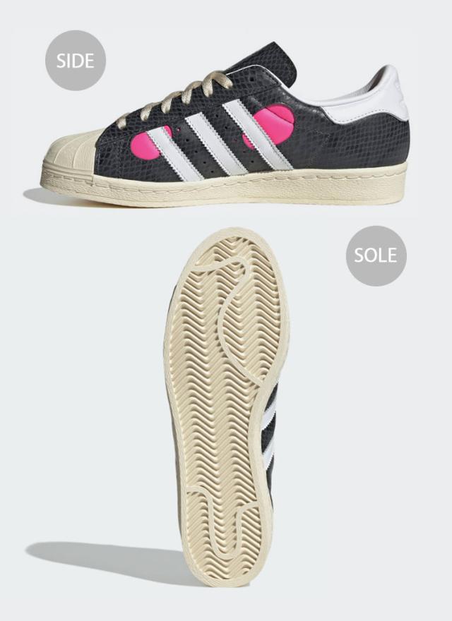 adidas originals アディダス スニーカー SUPERSTAR 82 FACE OKA IG4125 スーパースター CARBON WHITE フェイス カーボン_2