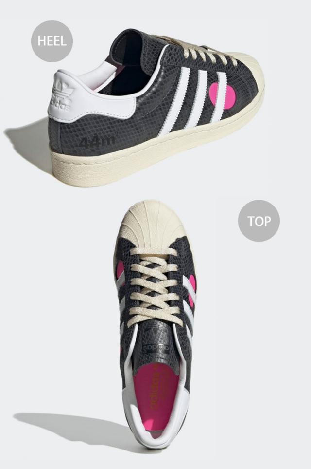 adidas originals アディダス スニーカー SUPERSTAR 82 FACE OKA IG4125 スーパースター CARBON WHITE フェイス カーボン_3