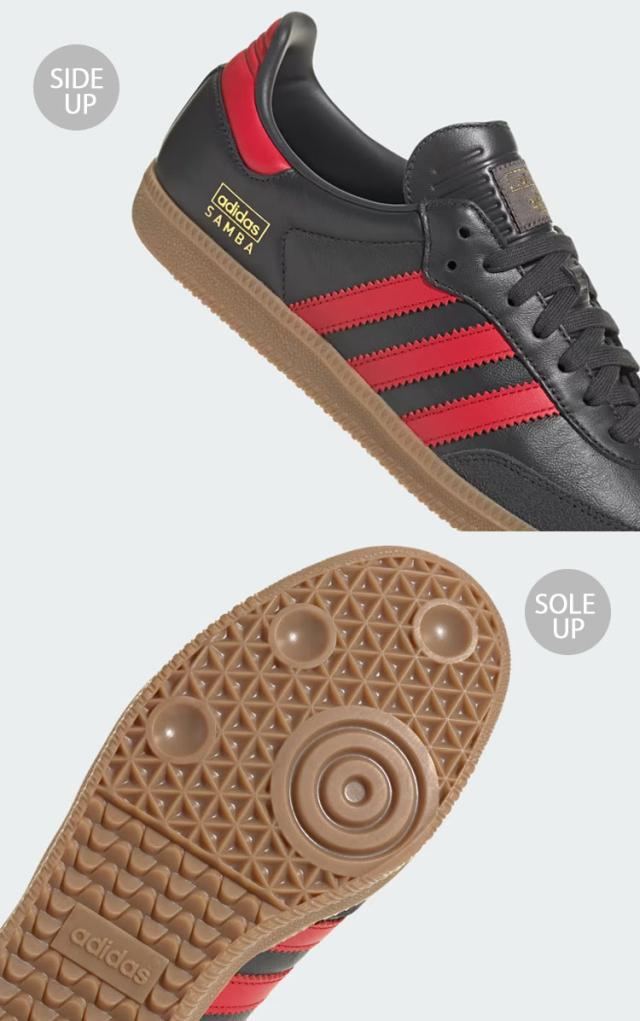 adidas originals アディダス スニーカー SAMBA OG IG6173 サンバ オリジナル CARBON SCARLET GUM 本革 カーボン ガムラバーソール_4