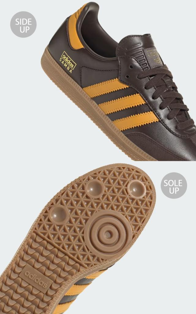 adidas originals アディダス スニーカー SAMBA OG IG6174 サンバ オリジナル BROWN YELLOW GUM ブラウン イエロー ガムラバーソール_4
