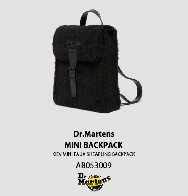 Dr.Martens ドクターマーチン バッグパック MINI BACKPACK KIEV MINI FAUX SHEARLING BACKPACK AB053009 Black ブラック レディース_1