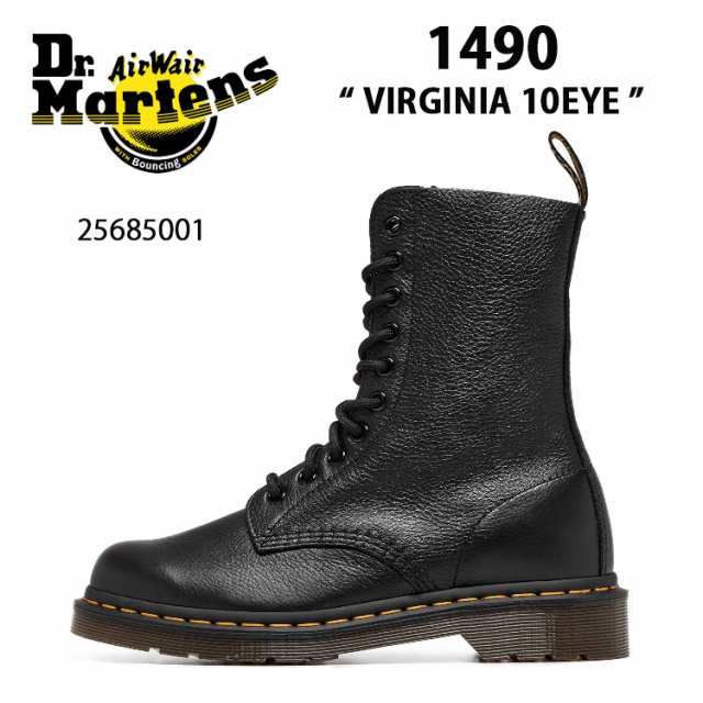 Dr.Martens ドクターマーチン 10ホールブーツ レザーブーツ 1490 BLACK VIRGINIA 10H 22524001 ブラック 10ホール ヴァージニア レザー