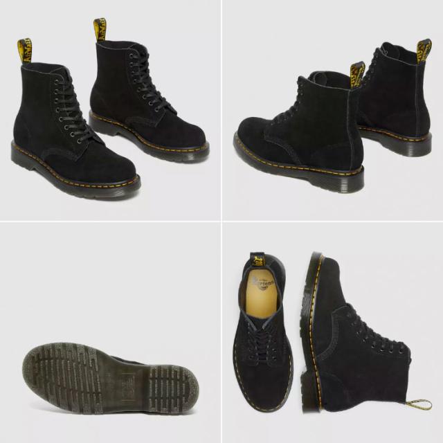 Dr.Martens ドクターマーチン 8ホールブーツ レザーブーツ 1460 8EYE PASCAL SUEDE LACE UP BOOTS 27457001 Black E H SUEDE パスカル スウェード スエード レザー ブラック_2