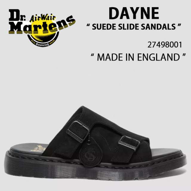 Dr.Martens ドクターマーチン サンダル スウェード サンダル MIE DAYNE MADE IN ENGLAND SUEDE SLIDE SANDALS 27498001 Black